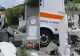 Morminte distruse de o ambulanță care a scăpat la vale. Șoferul a uitat să tragă frâna de mână - VIDEO