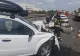 Carambol pe A1, la intrarea în București. Cinci mașini implicate. Un copil de 5 ani a ajuns la spital FOTO