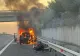 O mașină a ars ca o torță pe A1, între Deva şi Sibiu! Șoferul s-a salvat în ultima clipă - Imagini șocante