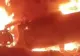 Un șofer beat a scăpat cu viață după două accidente și un incendiu! Mașina în care se afla bărbatul a ars ca o torță