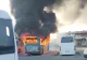 Autobuze mistuite de flăcări în autogara din Onești! Misiune contracronometru a pompierilor - VIDEO