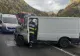 Pericolul de explozie după impactul dintre două TIR-uri și un microbuz, înlăturat în apropiere de Călimănești - Două persoane, la spital