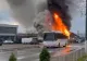 Un autocar în care se aflau 30 de elevi a luat foc pe DN 57