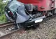 Accident în Argeș. Mașină spulberată de tren. Șoferul a scăpat ca prin minune, deși automobilul a fost făcut țăndări FOTO