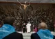 Șarpele de la Vatican. Iluzia optică înspăimântătoare pe care unii o văd în spatele Papei- FOTO