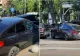 Momente de panică pentru un șofer din Galați. Mașina i s-a „scufundat” în asfalt