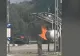 Stație GPL în flăcări în urma unui accident produs între două autoturisme