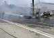 Poluare în judeţul Brăila, în urma unui incendiu produs la un atelier auto: Au luat foc 8 autoturisme şi depozitul de ulei uzat