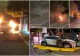 Explozie puternică pe un bulevard: O mașină electrică a izbucnit în flăcări în timp ce se afla la încărcat - VIDEO