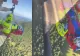 Operațiune spectaculoasă a salvamontiștilor prahoveni: turist căzut într-o râpă, pe un traseu montan, recuperată cu elicopterul - VIDEO