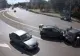 Accident surprins de camerele de supraveghere. Una dintre mașini a luat foc după impact