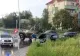 Accident cu un TAB al Armatei, în Constanța: o mașină a fost făcută ghem în sensul giratoriu - FOTO