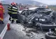 Accident în lanț pe A1, pe sensul de mers Sebeș-Sibiu. Două mașini s-au făcut praf după impactul cu un TIR