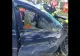 Autoturism spulberat de tren, în comuna Merișani, Argeș. Șoferul a scăpat ca prin minune
