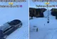 Șofer de BMW, filmat când urca cu mașina pe o pârtie de schi din Maramureș! Poliția s-a sesizat din oficu: IMAGINI halucinante