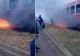 Panică într-un tren din România: a luat foc în mers! Călătorii au sărit din vagoane să se salveze - VIDEO