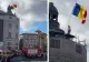 Stegarul Dac a îngreunat circulația rutieră. De această dată, s-a urcat pe clădirea Universității iar autoritățile încearcă să îl dea jos, cu o echipă de negociatori