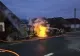 Impact devastator pe DN14, la Copșa Mică! Două microbuze au ars ca o torță: o persoană, găsită carbonizată. Incendiul s-a extins și la două case