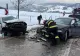 Accident la ieșirea din Câmpulung. O femeie a ajuns la spital FOTO