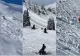 Turiști îngropați sub zăpadă în urma unei avalanșe. Au fost luați pe sus în timp ce se plimbau cu snowmobilele - VIDEO