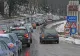 Aglomeraţie pe Valea Prahovei. Se circulă în coloană, cu viteză redusă, pe DN1