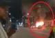 Atac mafiot cu cocktail molotov în plină stradă, la Strehaia! În mașina incendiată se afla o sumă mare de BANI