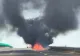 O mașină a luat foc pe Autostrada Soarelui, pe sensul spre Litoral. Traficul este blocat VIDEO