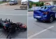 Accident grav în Alba Iulia. O persoană rănită, după ce o mașină s-a ciocnit violent cu o motocicletă 