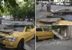 Intervenție în forță în București! Un balcon a căzut peste o mașină - VIDEO