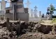 Situație critică: cimitir surpat din cauza ploilor torențiale