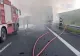 Un camion cu alimente a luat foc pe DN 12, în Olt. Circulația a fost oprită | VIDEO