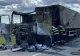 Un camion s-a făcut scrum, pe un drum din Brăila. Șoferul a reușit să se salveze la timp