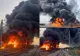 Incendiu uriaș în sudul Indiei. Tren deraiat, vagoanele pline cu țiței au luat foc 
