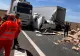 Blocaj total pe drumul expres Craiova–Pitești după coliziunea a două camioane. Impact extrem de violent 