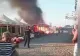 Terasă mistuită de flăcări la un bâlci. Explozie uriașă