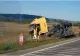 Trafic blocat pe pe DN 1, în judeţul Braşov. O cisternă încărcată cu acid sulfuric s-a răsturnat 