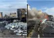 Trafic blocat pe DN56 A, în județul Mehedinți. Două camioane şi un autoturism au luat foc, după ce s-au ciocnit violent