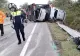 Un autotren încărcat cu mașini s-a răsturnat pe DN6, la Balota. Traficul rutier, oprit ore întregi - GALERIE FOTO