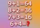 Testul IQ de marți! Poți afla cât face 6+4 dacă 9+1=64, 8+2=36 și 7+3=16?