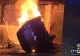 Mașină răsturnată și cuprinsă de flăcări la Găiești: doi tineri au MURIT carbonizați, după impactul violent
