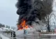 Un autocar cu aproape 50 de pasageri a luat foc, pe o șosea din Mureș. Oamenii s-au evacuat la timp - VIDEO