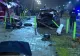 Accident spectaculos în Ilfov. Un șofer a zburat, la propriu, peste sensul giratoriu și s-a oprit pe acoperișul unui magazin - VIDEO