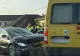 Microbuz școlar și un autoturism, implicate într-un accident în județul Maramureș