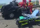 Trafic blocat pe A1 după un accident între un camion și un autoturism: o persoană este încarcerată