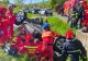 Accident grav în județul Mureș: șase răniți, unul în stare gravă, după ce un autoturism s-a răsturnat. Traficul este blocat