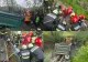 Camion încărcat cu piatră, răsturnat în judeţul Bistriţa-Năsăud. Șoferul a rămas blocat în cabină-FOTO 
