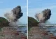 Mină marină detonată de scafandrii militari pe plaja de lângă Vama Veche – VIDEO
