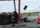 Accident rutier grav! Două mașini s-au ciocnit și au intrat într-o benzinărie