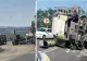 Accident spectaculos în Banat. O combină agricolă s-a răsturnat de pe remorcă în mijlocul șoselei