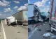 Accident rutier grav în județul Giurgiu: un autoturism încărcat cu prăjituri s-a izbit de un autotren cu role de hârtie